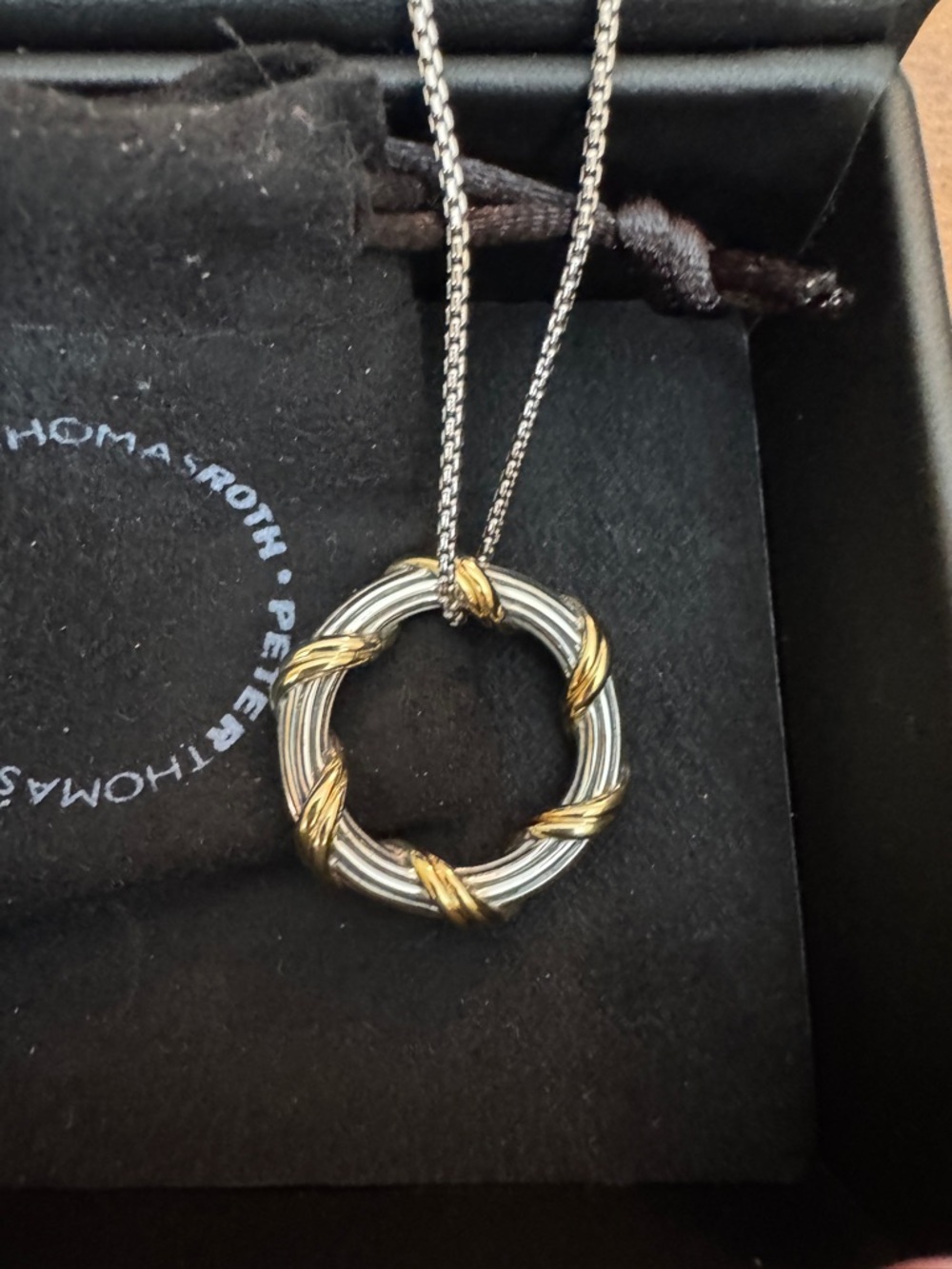 Peter Thomas Roth Two-Tone classic Circle Pendant Necklace - Silver & Gold